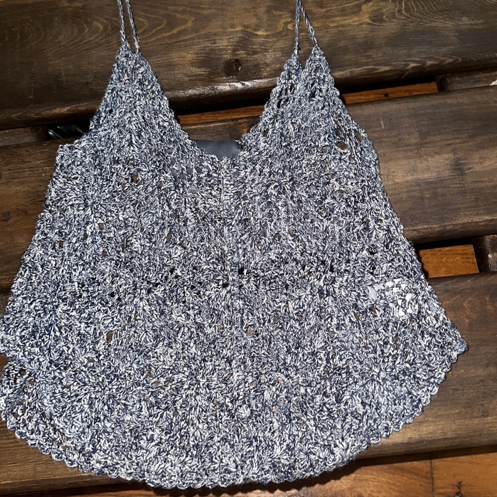 Blue Knit Tank
